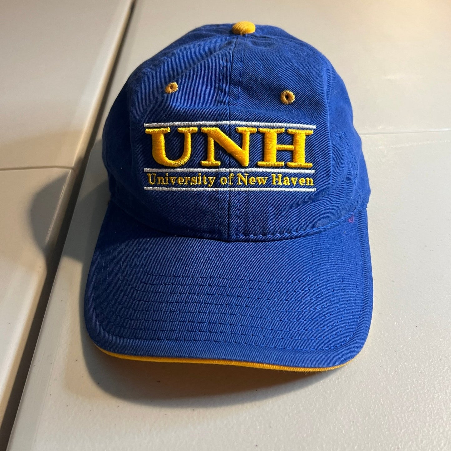 University of New Haven Hat The Game Strapback NCAA College Cap Blue Yellow