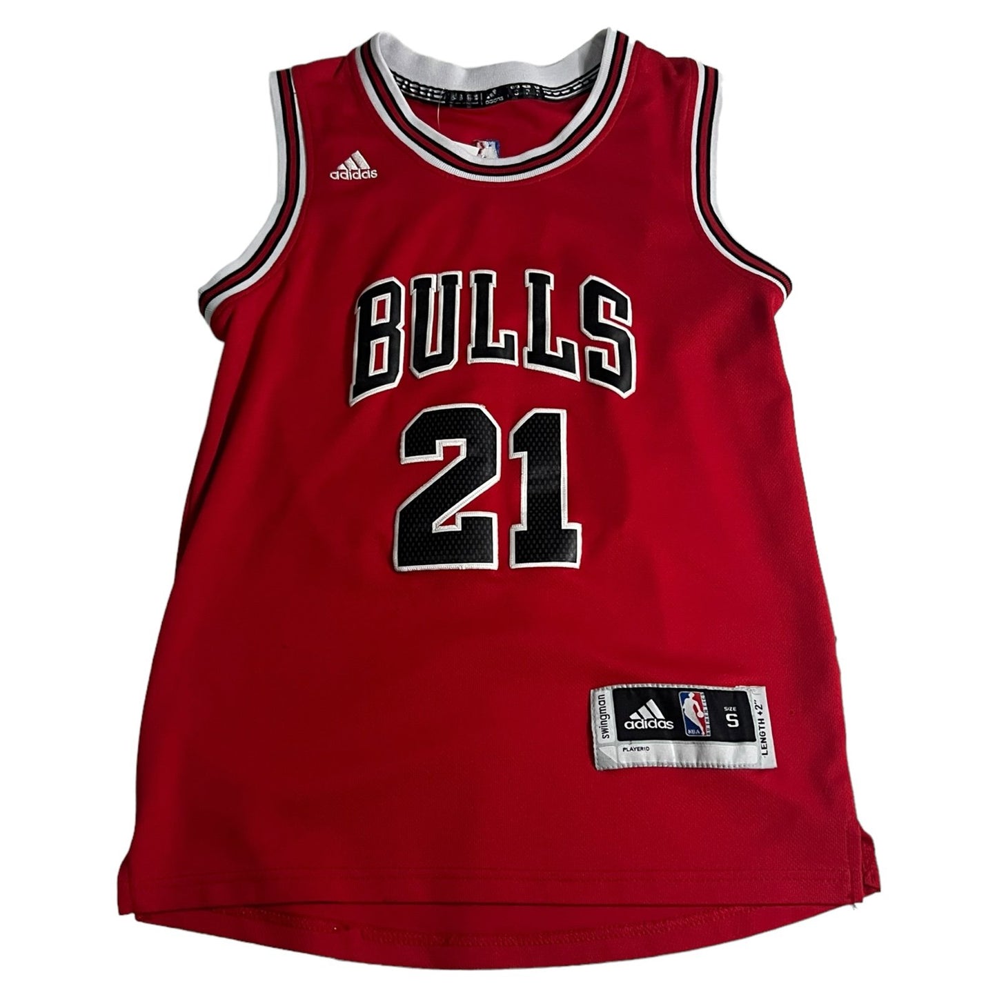 Jimmy Butler Jersey Kids Small Chicago Bulls Adidas Stitch Sewn Length +2 NBA