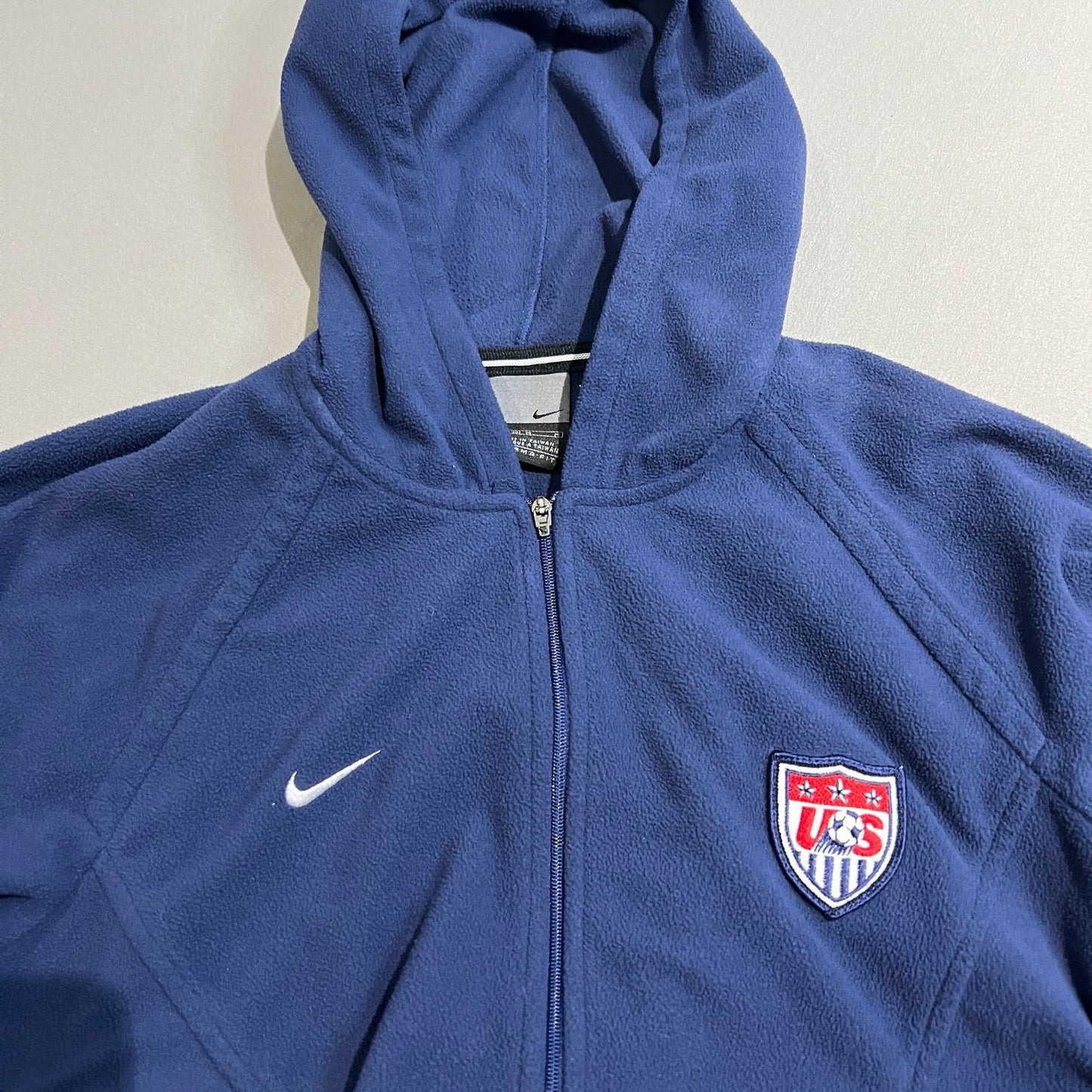 Team USA Soccer Sweatshirt Nike Kids Youth Medium Full Zip Hoodie Blue