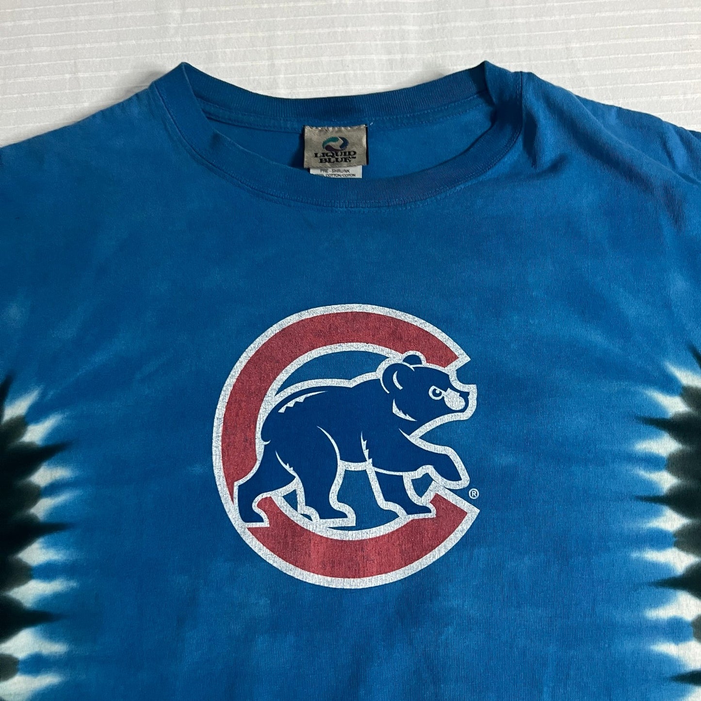 Alfonso Soriano Chicago Cubs Shirt Mens Medium Liquid Blue Tie Dye Short Sleeve