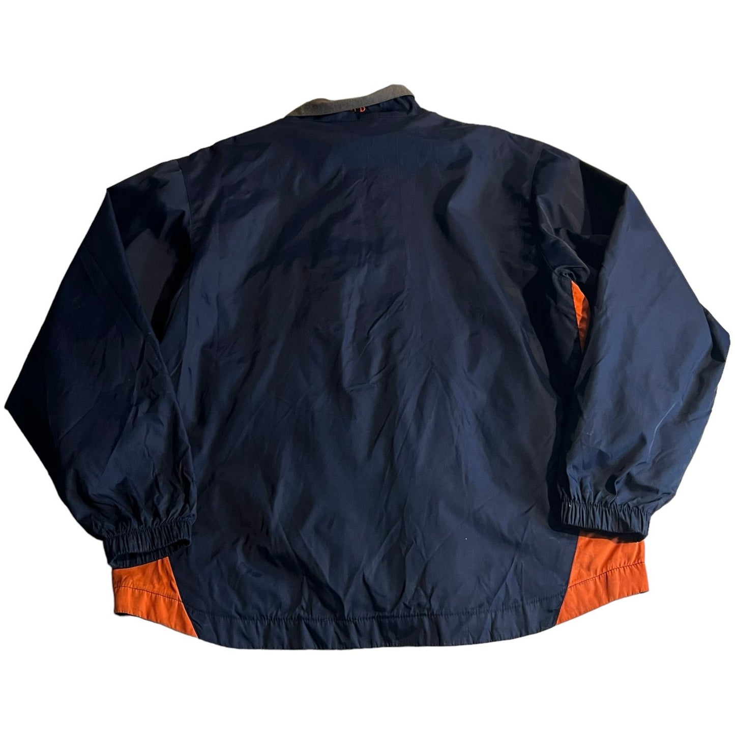 Denver Broncos Jacket Mens Medium NFL Full Zip Nylon Blue Orange Football