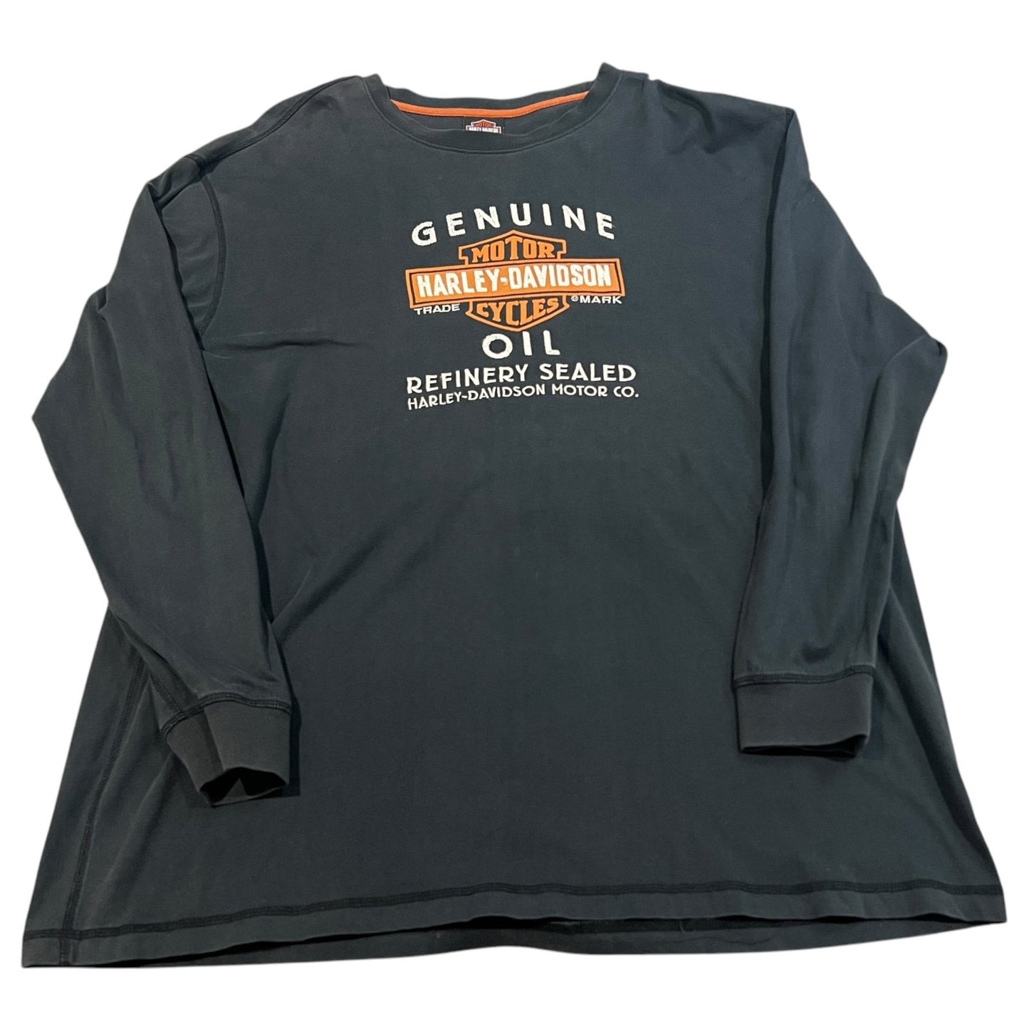 Harley Davidson Long Sleeve Shirt Mens 2XL XXL Genuine Oil Refinery Sealed Black