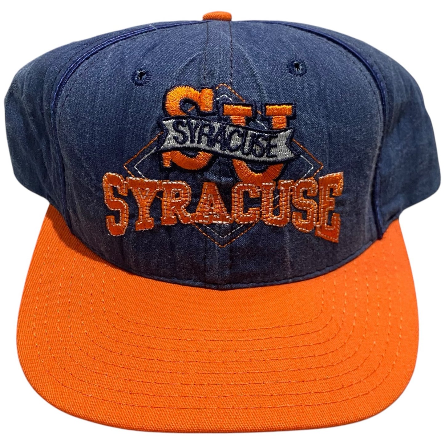 Vintage Syracuse The Game Snapback Hat Cap NCAA Blue Orange