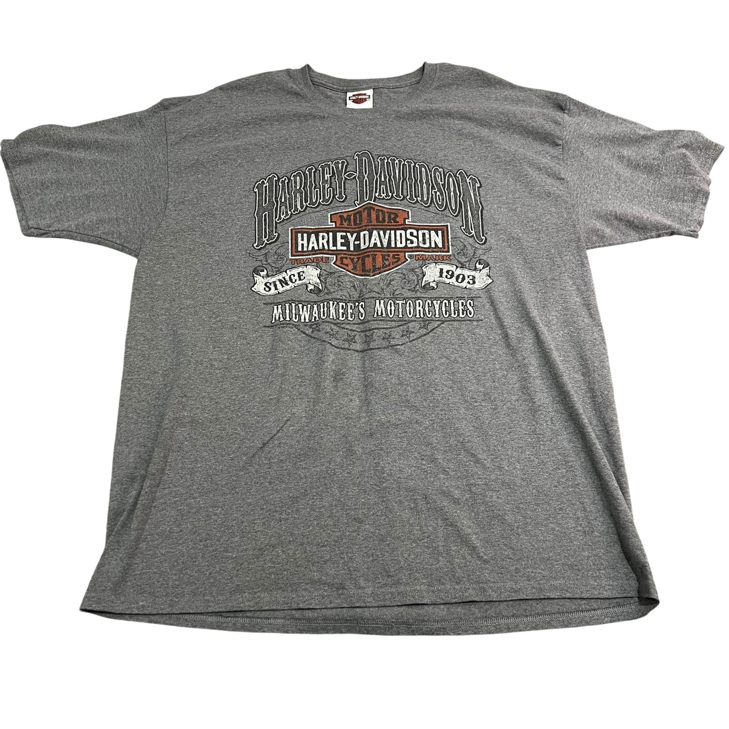 Harley Davidson Shirt Mens XL Munster Gray Short Sleeve Motorcycle Biker